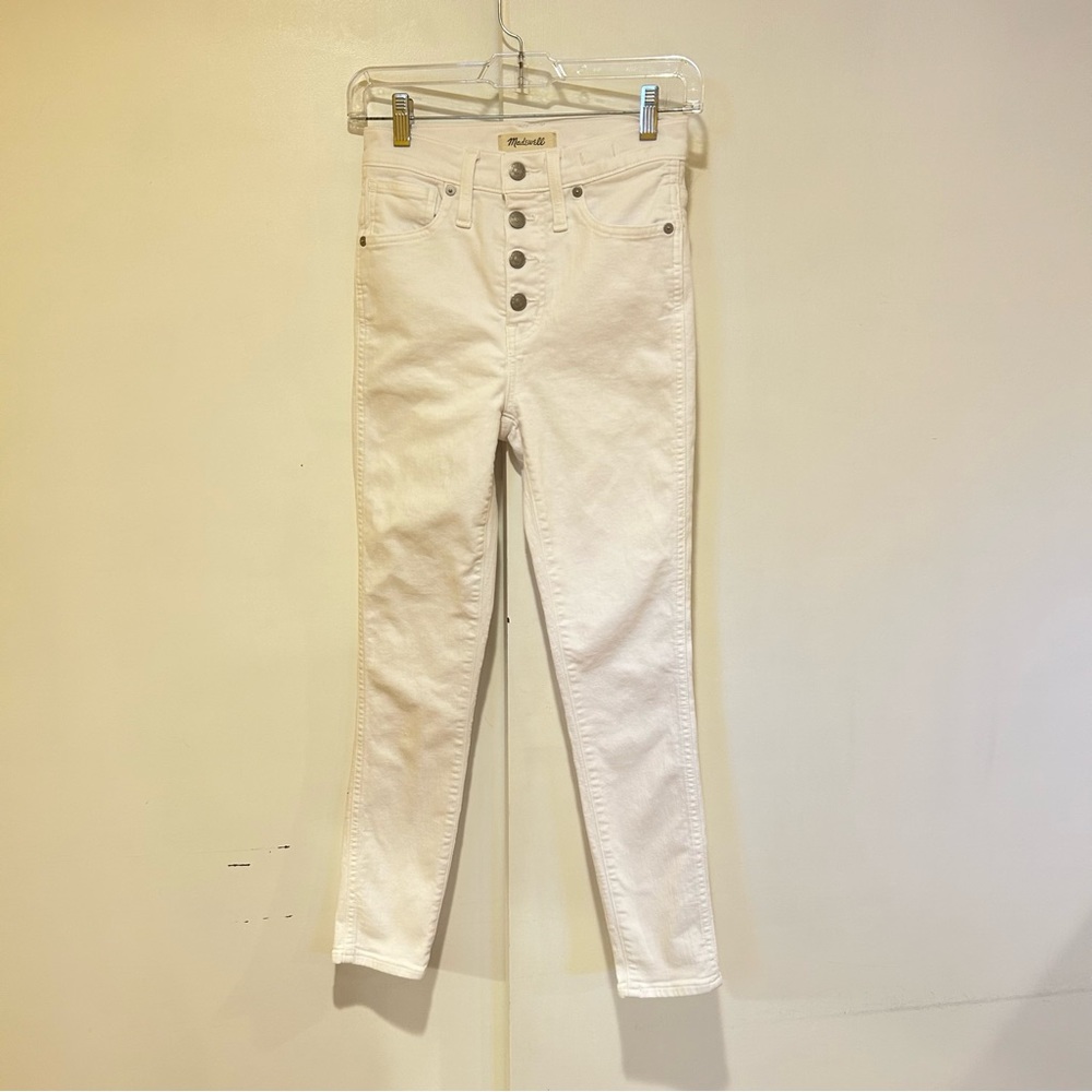 Madewell | 10" High-Rise Skinny Crop Jeans in Pure White